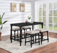 Martina 5-piece Rectangular Spindle Leg Counter Height Dining Set Oatmeal and Black image