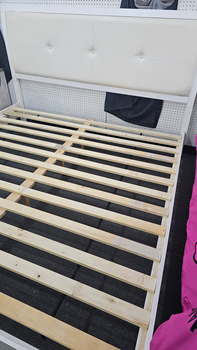 King Bed Frame white (CLEARANCE)