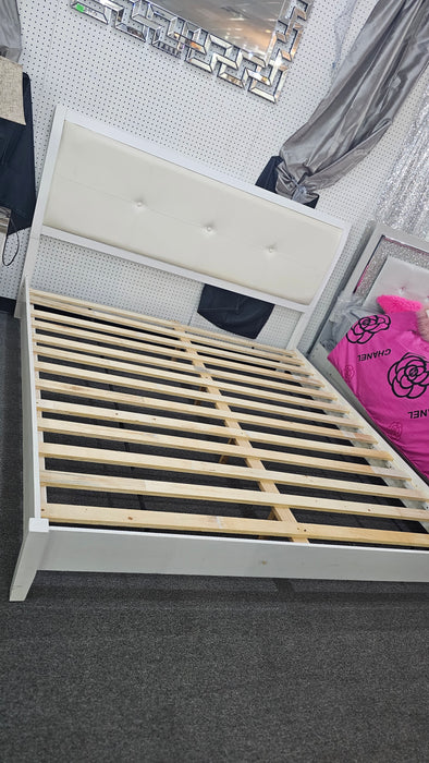 King Bed Frame white (CLEARANCE)