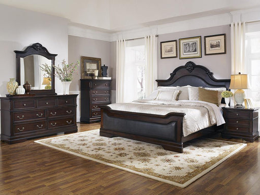 Cambridge Carved Bedroom Set Cappuccino image