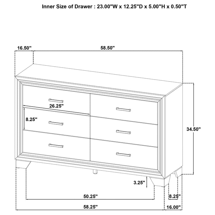 Wright 5 Pc Bedroom Set