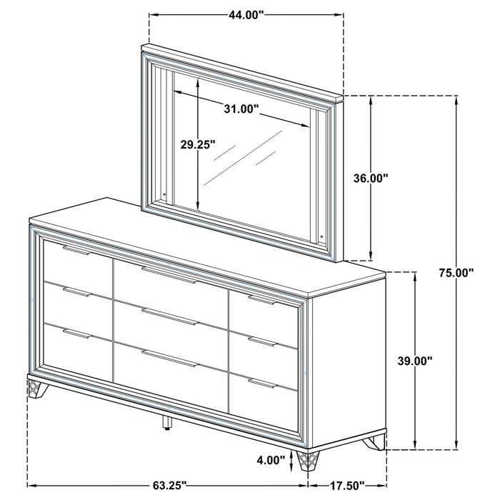 Marmore Dresser With Mirror