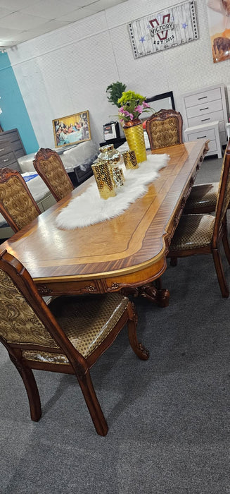 7 PCS ELEGANCE DINING TABLE SET (CLEARANCE)