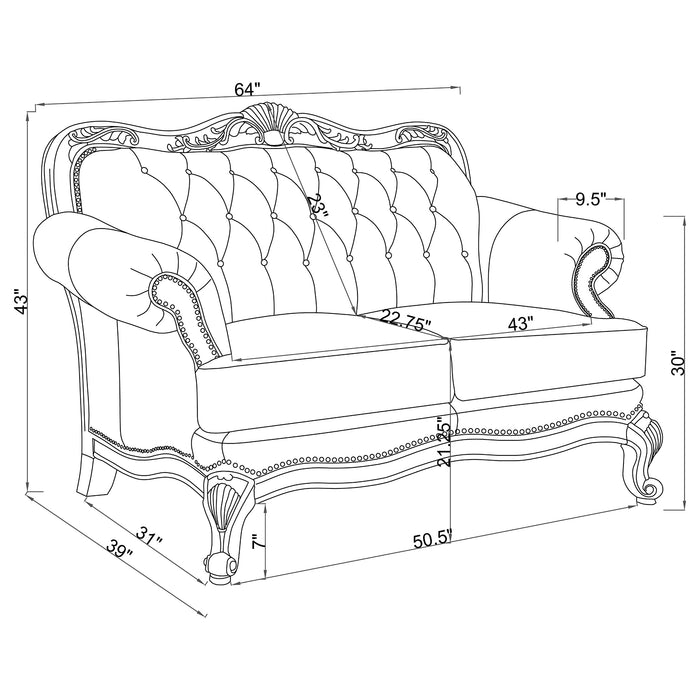 Victoria Stationary Loveseat