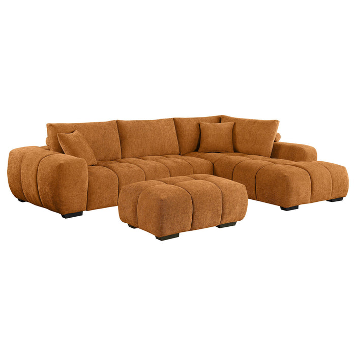 Camacho Upholstered Sectional Sofa with Ottoman Set