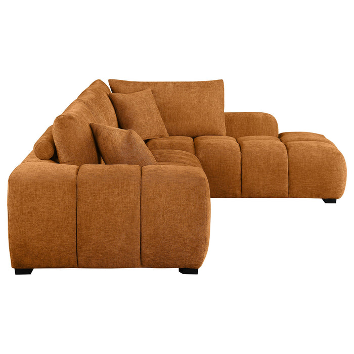 Camacho Upholstered Chaise Sectional Sofa Amber