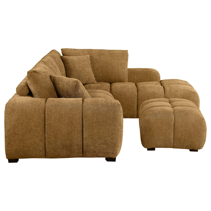 Camacho Upholstered Sectional Sofa with Ottoman Set
