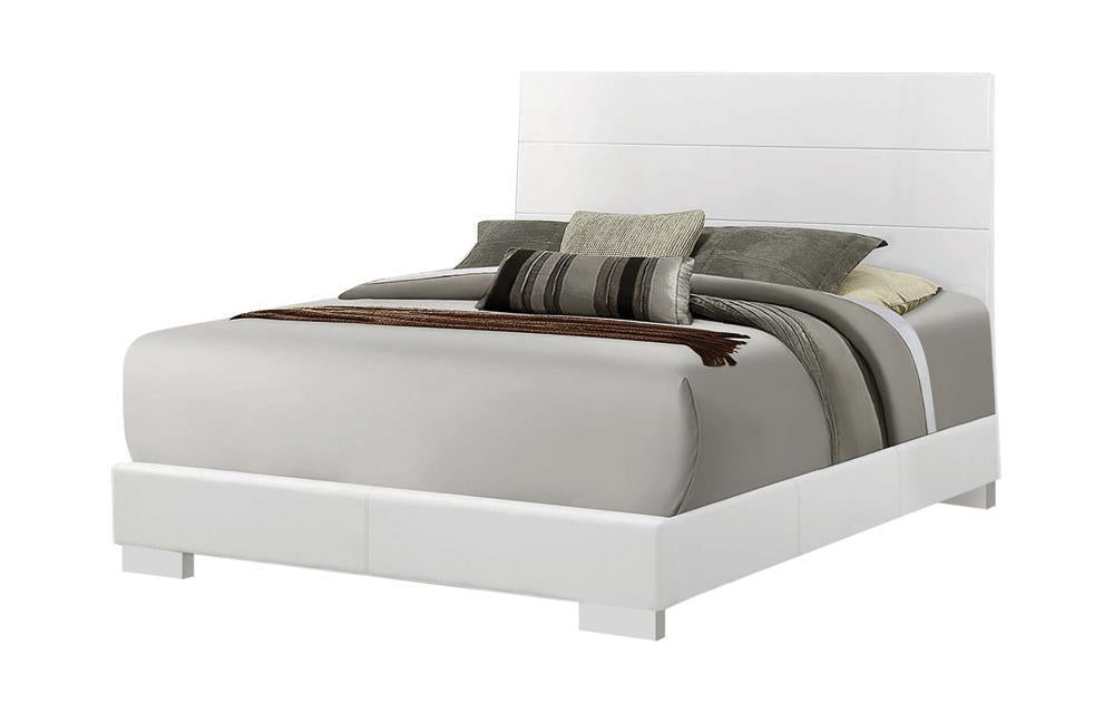 Felicity Queen Panel Bed Glossy White