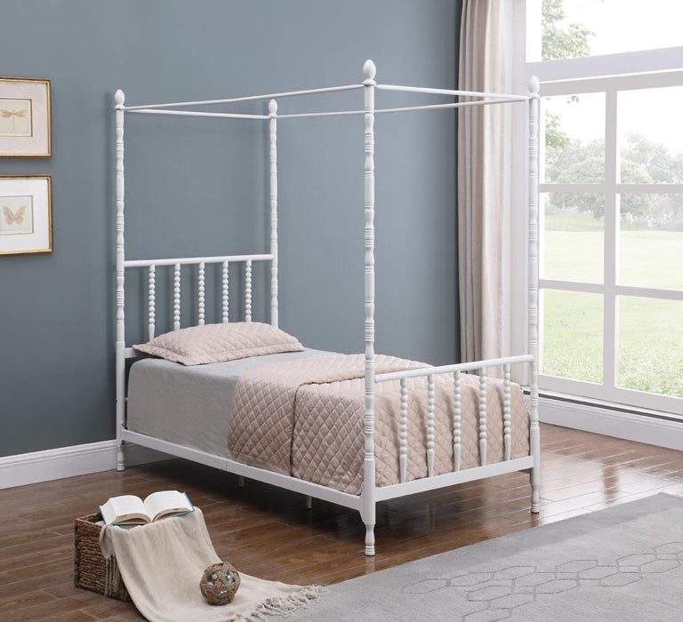 Betony Twin Canopy Bed White