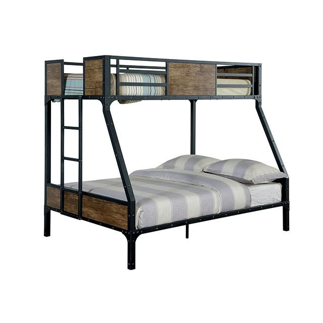 CLAPTON Black Twin/Full Bunk Bed