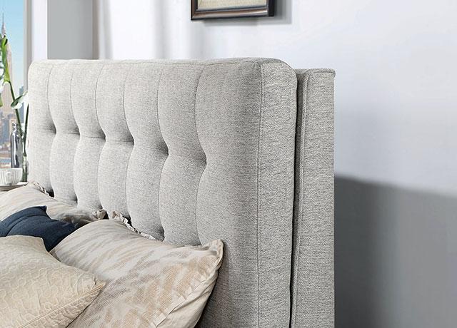 LEOMIN Cal.King, E.King, Full, & Queen Bed, Gray