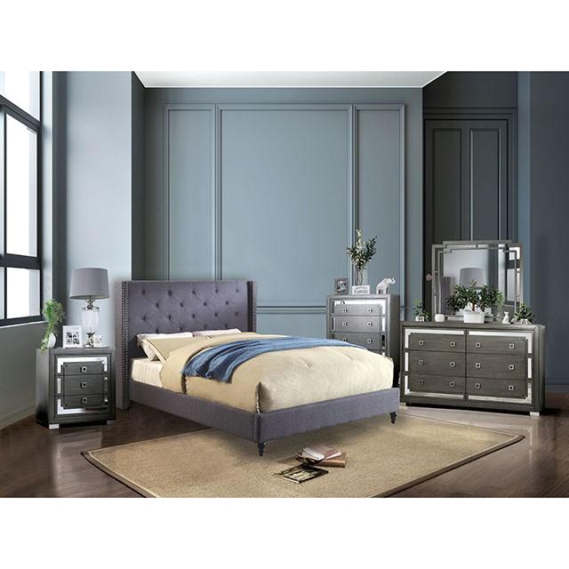 Anabelle E.King Bed Purple & Natural
