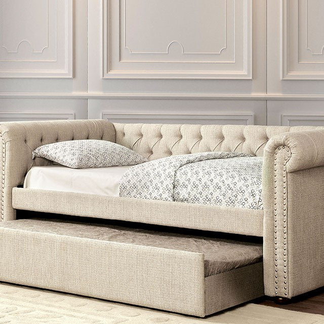 Leanna Daybed w Trundle Beige