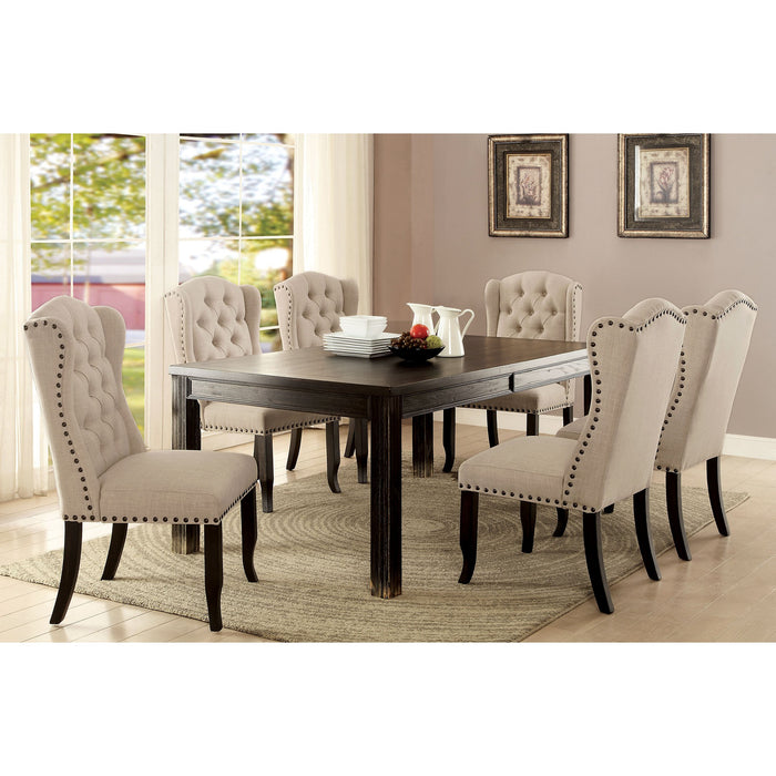 Sania 7 Pc Dining Table Set Rustic